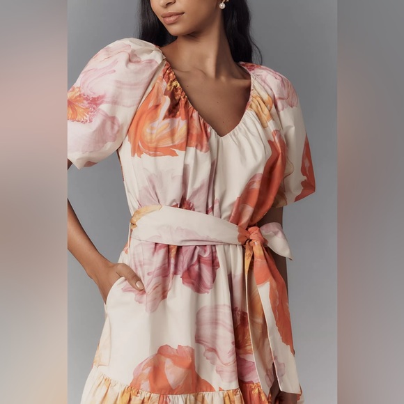 NWT By Anthropologie Short-Sleeve Midi Dress - Picture 2 of 7